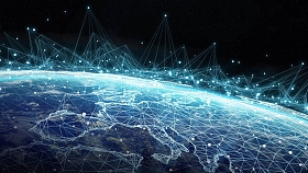 行星地球3d 渲染的连接系统和数据交换