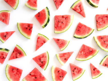 白底西瓜片的頂部景