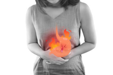 動(dòng)畫(huà)片胃的相片在婦女的身體