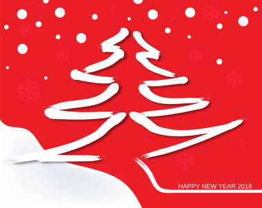 2018新年快乐, 圣诞树和雪花