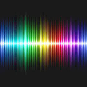 无缝彩色声波照片