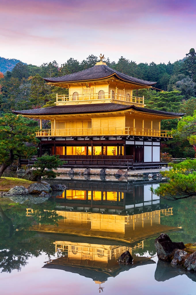 金亭子。日本京都Kinkakuji寺
