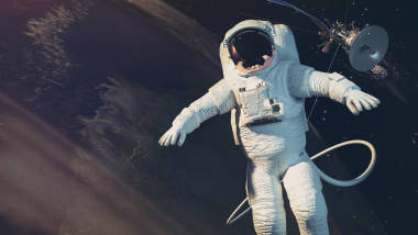 宇航员, 地球, 卫星图片