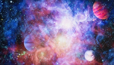星云和星系在空間中。這幅圖像由美國國家航空航天局提供的元素.