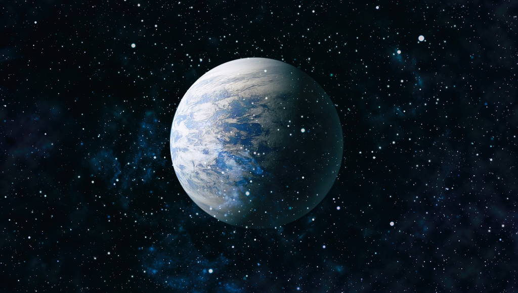 行星和星系在自由空间中的星星。这幅图像由美国国家航空航天局提供的元素