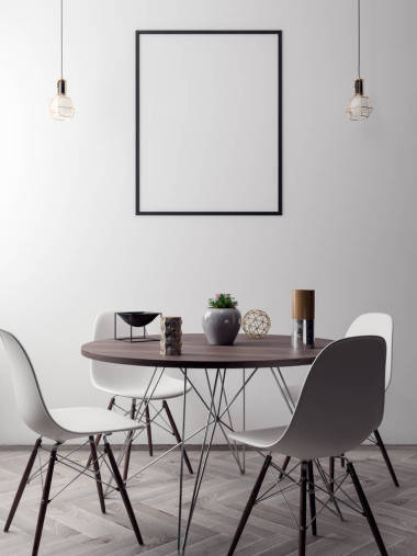 在內(nèi)部，樣機(jī)海報(bào)的現(xiàn)代設(shè)計(jì) 3d 圖