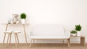 在咖啡厅或孩子的居住面积房间-3d 渲染