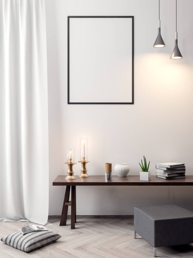 在內(nèi)部，樣機(jī)海報(bào)的現(xiàn)代設(shè)計(jì) 3d 圖