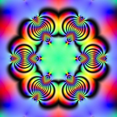 分形2d 紋理。計(jì)算機(jī)插圖。美麗的數(shù)學(xué)產(chǎn)生的模式。雪花對(duì)稱