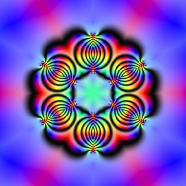 分形2d 紋理。計(jì)算機(jī)插圖。美麗的數(shù)學(xué)產(chǎn)生的模式。雪花對(duì)稱