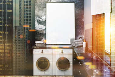 黑色大理石洗手間, 海報(bào)色調(diào)模糊