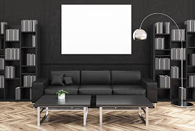 黑客厅, 黑沙发, 海报