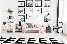 沙发上的粉红色毯子图片