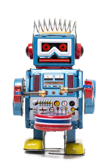复古锡机器人玩具