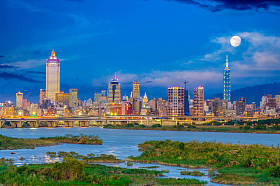 台北市的美丽夜景