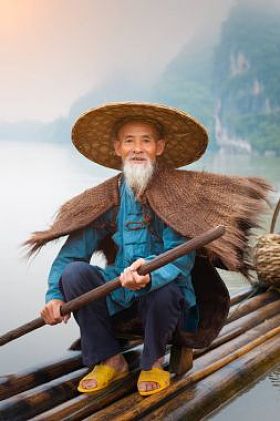 鸬鹚渔民在中国图片