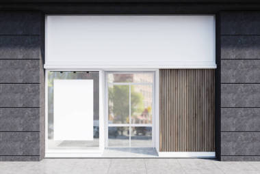 灰色和白色咖啡館門面, 海報