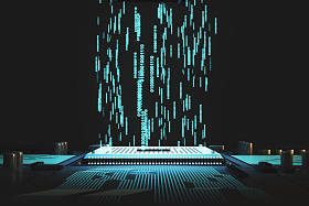 带处理器的电路背景