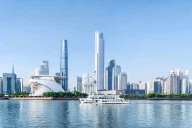 中國廣州珠江游船圖片