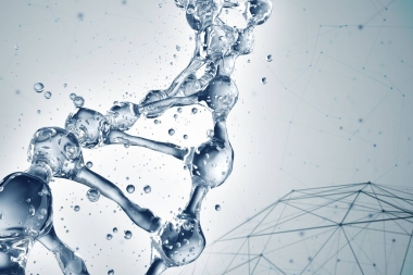 水从 Dna 分子模型三维图