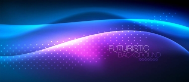 闪亮的彩色平滑的霓虹波