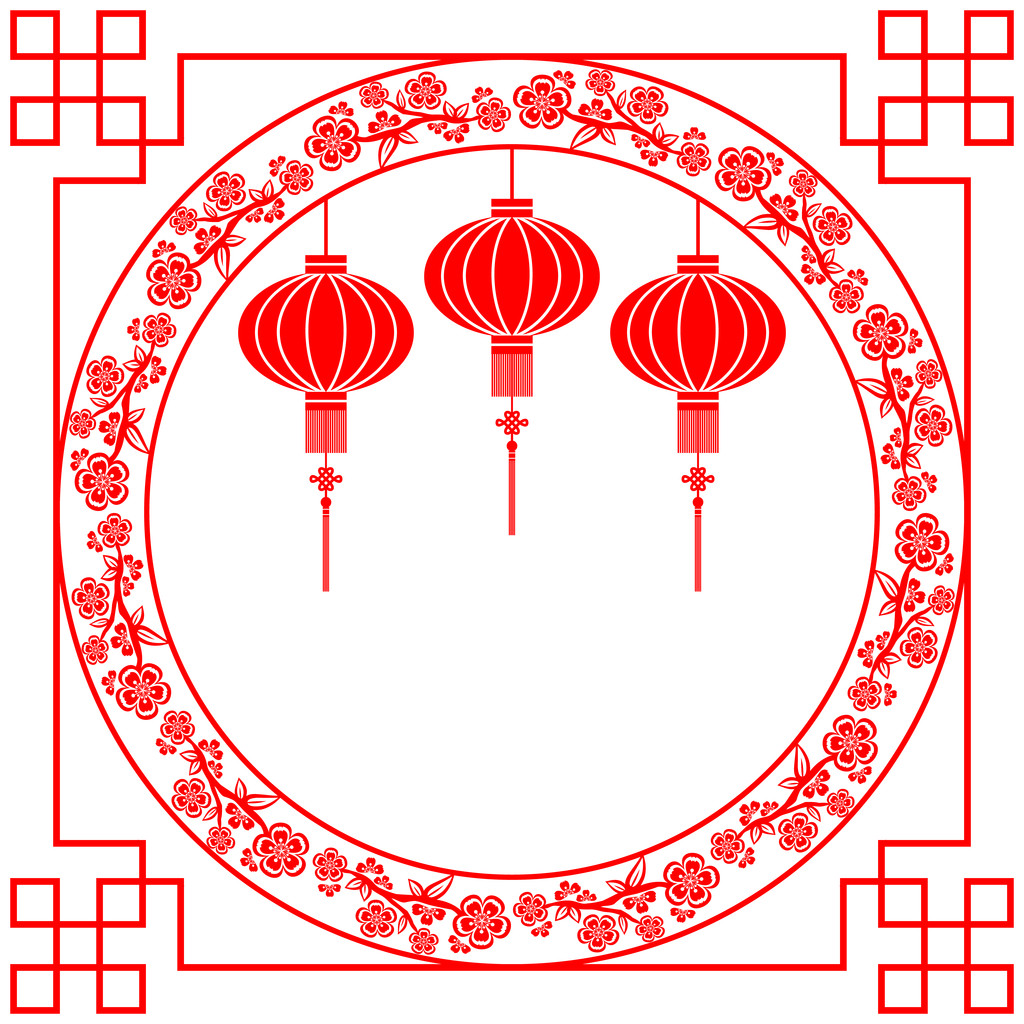 中国新的一年红灯笼背景