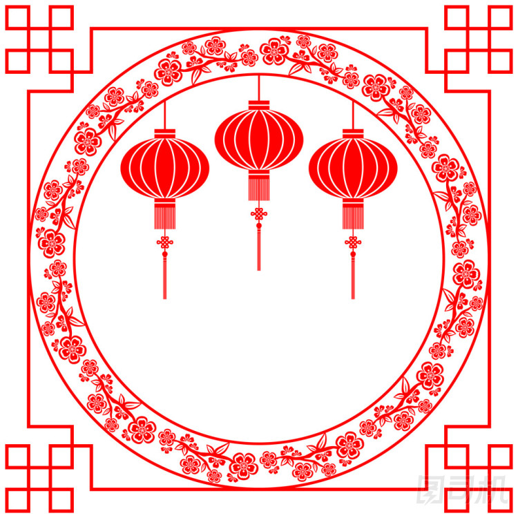 中國新的一年紅燈籠背景