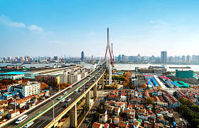 中国上海市杨浦大桥图片