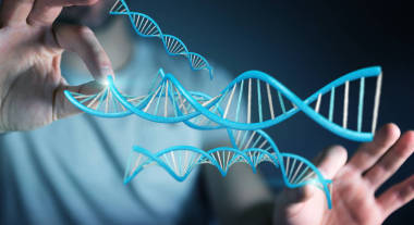 利用現(xiàn)代 Dna 結構 3d 渲染的商人
