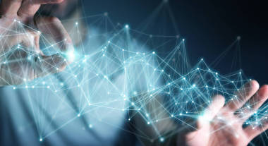 商人使用飞行网络连接3d 渲染