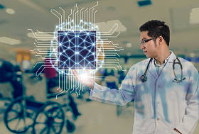 亚洲医生用听诊器图片