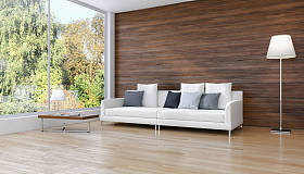 现代明亮的内饰3d 渲染插图