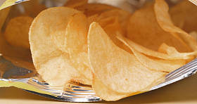 包装薯片关闭图片