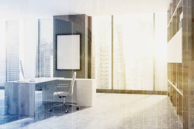 輕木辦公場所的角落, 海報色調