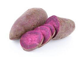 甘薯在白色背景上图片