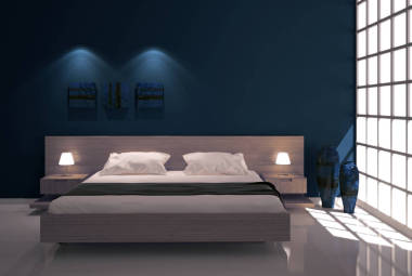 现代明亮的内饰3d 渲染插图