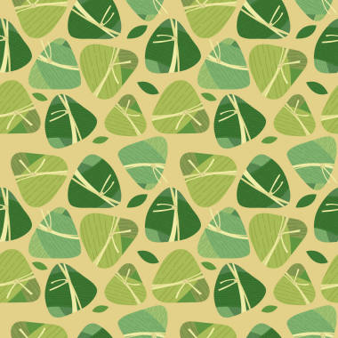 粽子亚洲食品矢量无缝图案图片