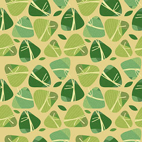 粽子亚洲食品矢量无缝图案图片