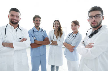 医疗中心的领导成员的肖像