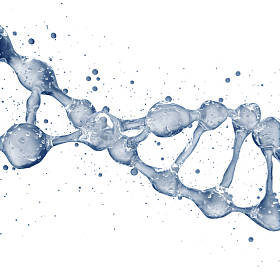 水从 Dna 分子模型三维图