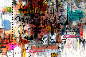 抽象拼贴画艺术图片