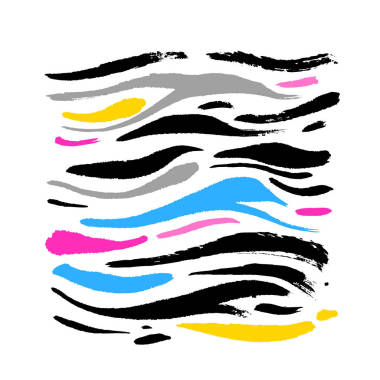 斑马打印/手绘图案插图-矢量