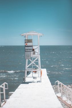 碼頭瞭望救生塔圖片