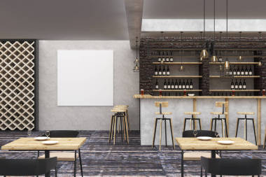 阁楼酒吧/酒吧图片与干净的海报