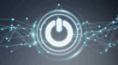 带有连接3d 渲染的能量图标