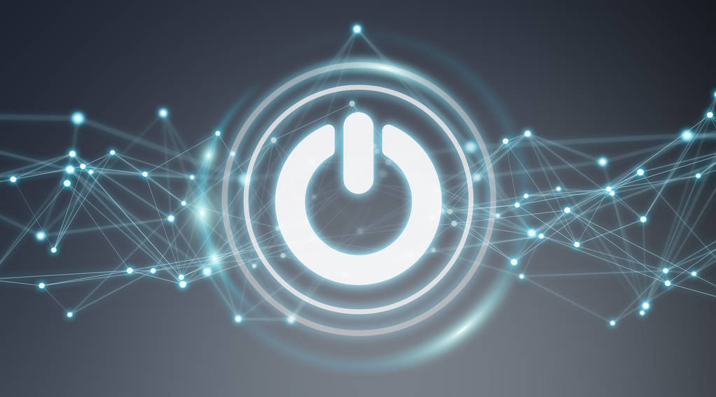 带有连接3d 渲染的能量图标 带有连接3d 渲染的能量图标