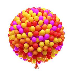 大群的派对气球图片