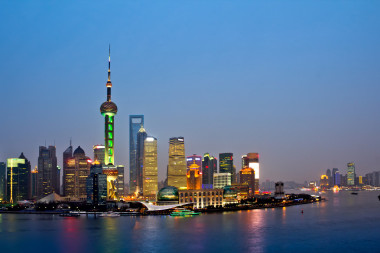 上海夜晚的天際