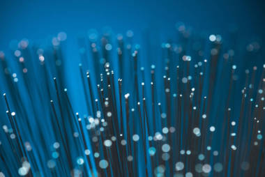 藍(lán)纖維光學(xué)紋理背景的選擇性聚焦