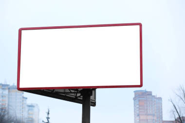 城市街道空白廣告板圖片